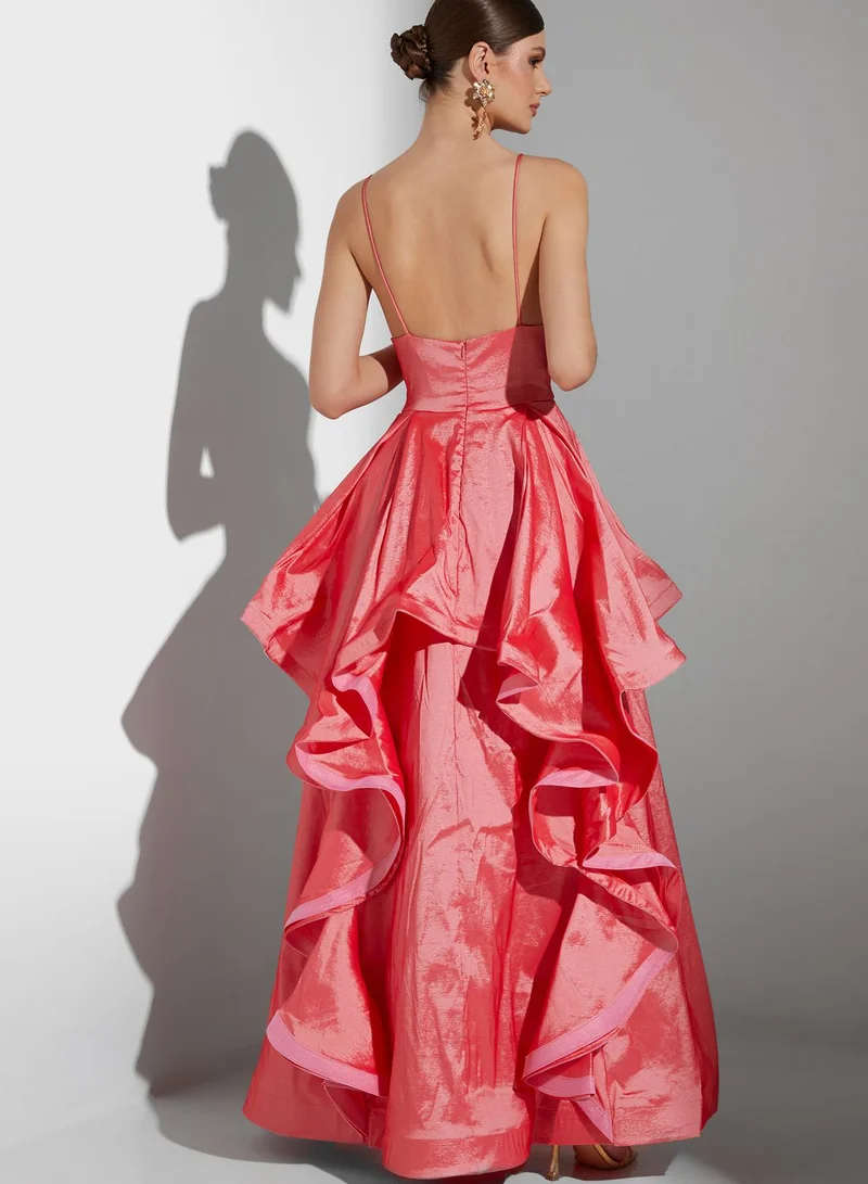 True Decadence Ruffle Detail Strappy Dress