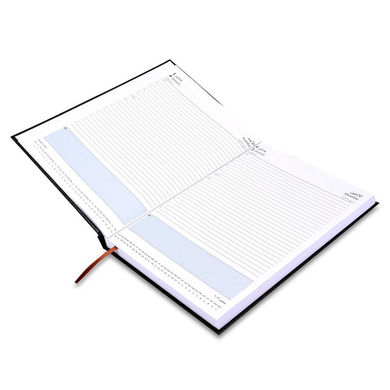 FIS 2026 A4 Diary, 210x297mm Size, 1 Side Padded Vinyl Cover, 1 Day a Page Format, Arabic/English, 60gsm White Paper, Chocolate Cover-FSDI42AEN26CH - Image 3