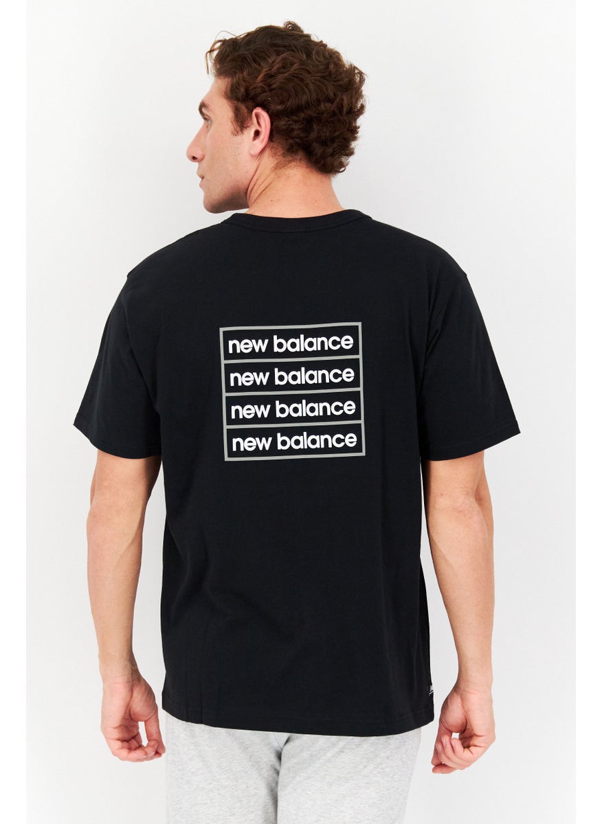 New Balance Men Sportswear Fit Short Sleeve Training T-Shirt, Black  - Image 4