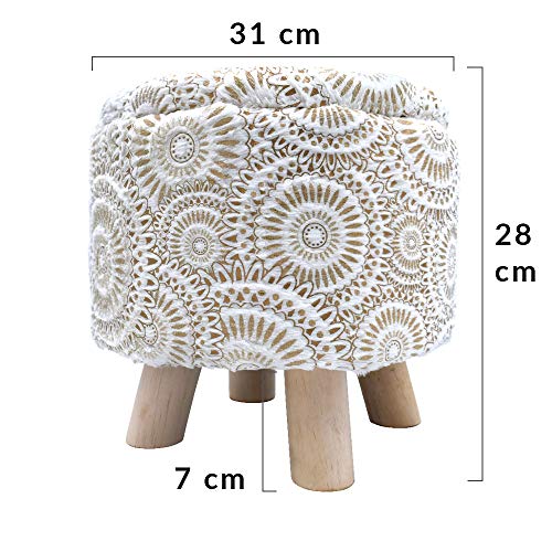 Sterling Stools for Sitting in Living Room Storage Stools for Sitting Storage Boxes for Toys of Kids Round Shape Printed Design - Image 2