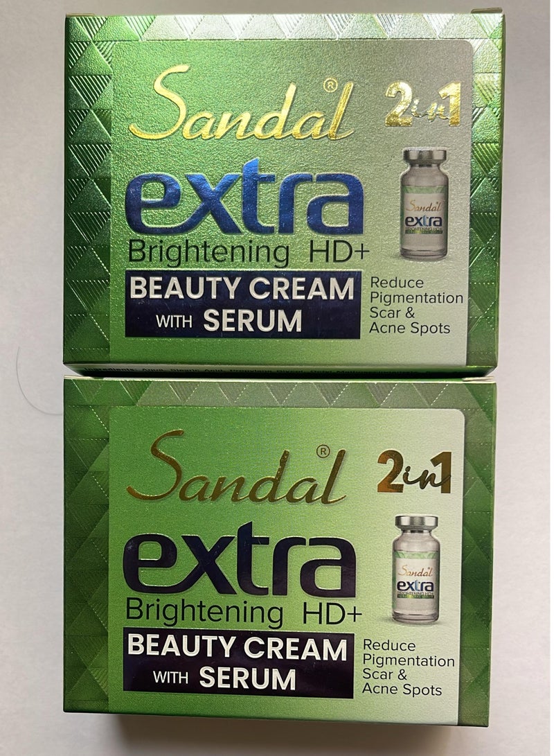Extra Brightening Hd Beauty Cream With Serum 2in1 (pack of 2)