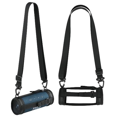 TXEsign 1 Pack Travel Carrying Strap Case Cover Compatible with JBL Flip 6 Portable Speaker Two Sides Mesh Covers Protective Cover Case with Shoulder Strap for JBL Flip 6 - Image 1