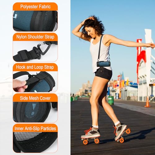 TXEsign 1 Pack Travel Carrying Strap Case Cover Compatible with JBL Flip 6 Portable Speaker Two Sides Mesh Covers Protective Cover Case with Shoulder Strap for JBL Flip 6 - Image 2