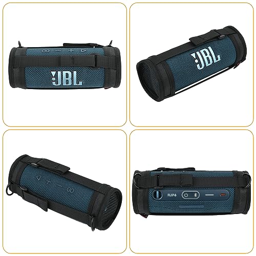 TXEsign 1 Pack Travel Carrying Strap Case Cover Compatible with JBL Flip 6 Portable Speaker Two Sides Mesh Covers Protective Cover Case with Shoulder Strap for JBL Flip 6 - Image 5