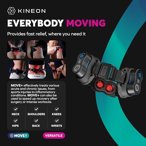 Kineon Move+ Pro Red Light Therapy Wrap – LED Light Therapy for Targeted Muscle Recovery, Inflammation, Joint Health & Mobility - Portable & Hands-Free Infrared Light Therapy for Body - Image 5