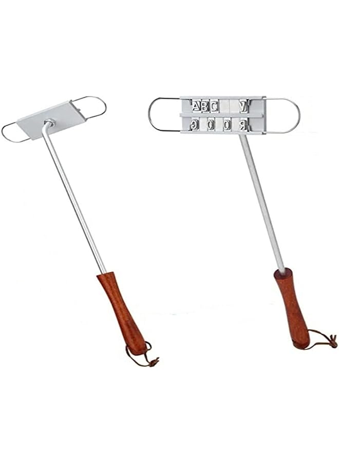 AMERTEER Branding Iron For Food With Personalized Changeable Letters | The Crazy Kitchen Barbecue Accessories For Customized Steak Names | Personalize Your Grilling Experience With Bbq Branding Iron - Image 1