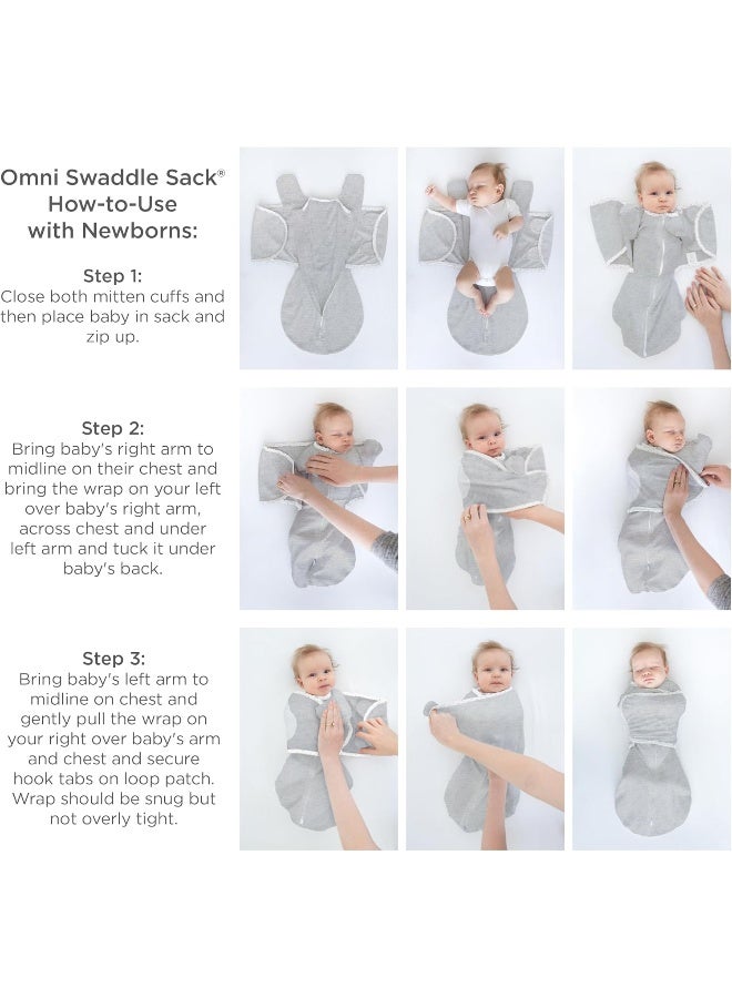 SwaddleDesigns SwaddleDesigns 6-way Omni Swaddle Sack with Wrap & Arms Up Sleeves & Mitten Cuffs  - Image 4