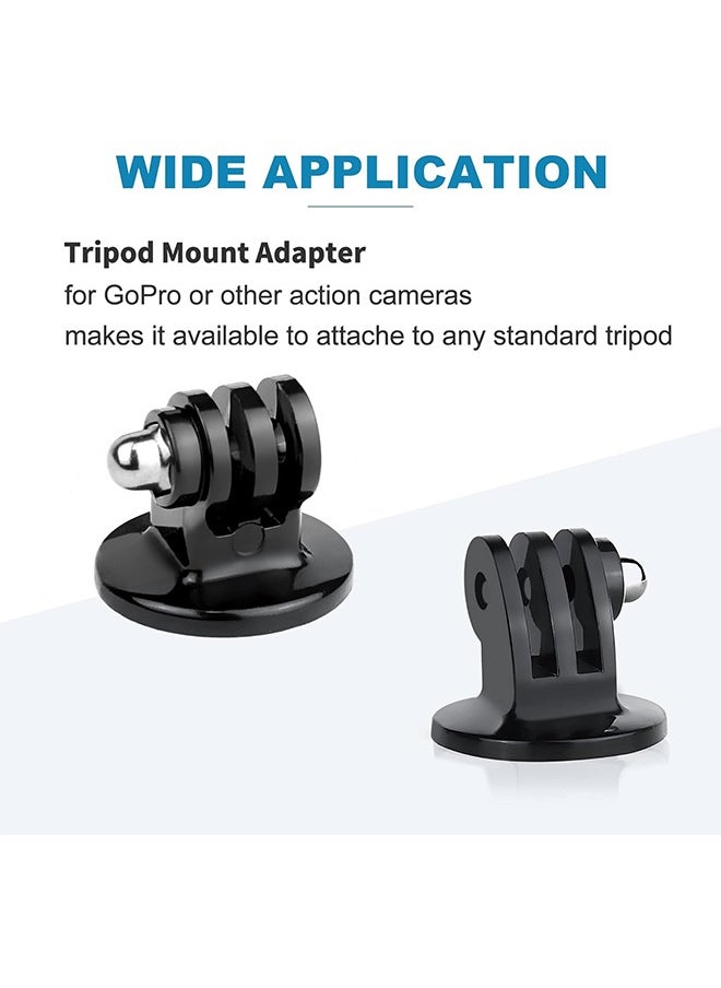 HY - Tripod Mount for GoPro Tripod Mount Adapter with Thumb Screws Compatible with GoPro Hero 12 11 10 9 8 7 6 5 4 3 3+ 2 1, Hero (2018), Fusion, DJI Osmo, Sjcam, Xiaoyi Action Cameras (4 Packs) - Image 1