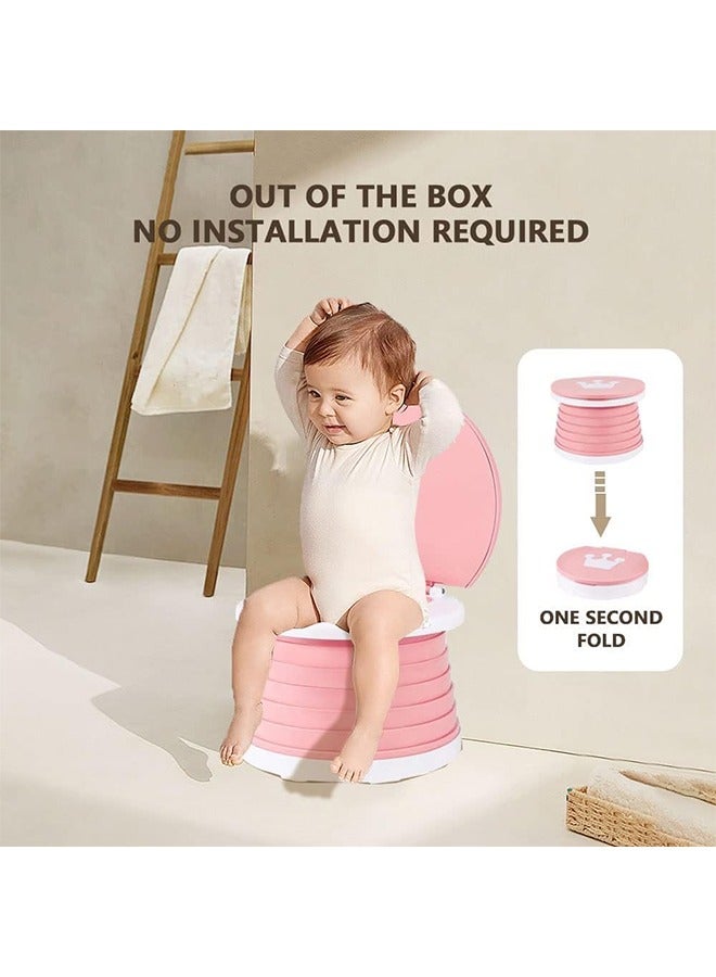 meayul Portable Potty For Kids, Toddlers Foldable Travel Potty, Training Seat Children's Portable Toilet Potty Chair Toddlers Training Toilet - Image 3