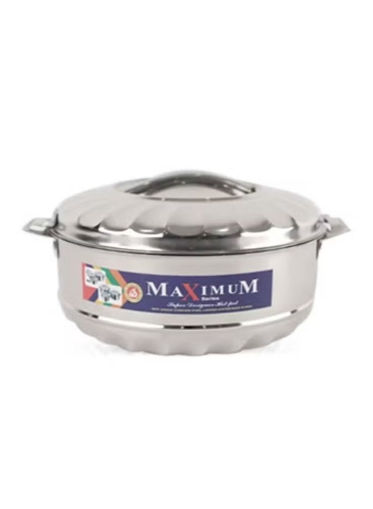 ماكسيموم طقم حافظات طعام لحفظ الحرارة مصنوع من الإستانلس ستيل مكون من 3 قطع 1000مل 1500 مل 2500 مل - Image 4