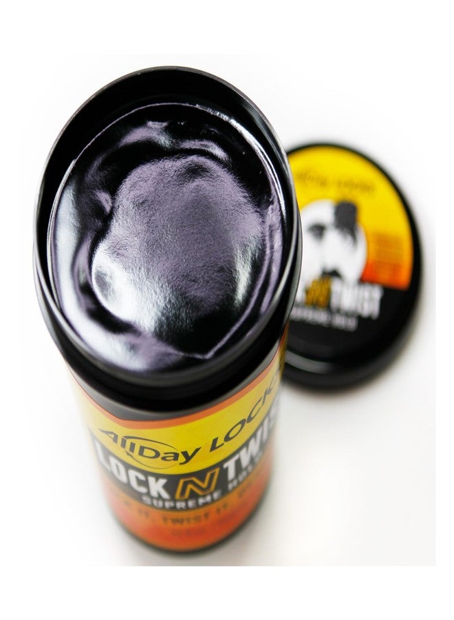 اوّل داي لوكس جل تثبيت قوي للغاية من AllDay Locks Lock N Twist - تحكم فائق في تصفيف الشعر، مناسب للشعر المجعد، والضفائر الصغيرة، واللفائف، وإعادة اللف، يوفر تحكمًا مثاليًا في حواف الشعر، جل قوي للشعر للنساء والرجال - عبوة 32 أونصة - Image 2