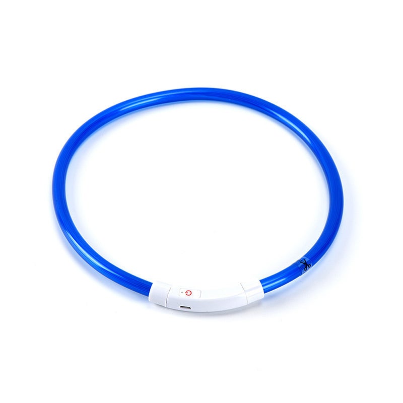 أرقعة كلب LED قابلة لإعادة الشحن عبر USB، ضوğu قلادة كلب مومئ، أرقعة أمان للحيوانات الأليفة من نوع PVC للكلاب الكبيرة والمتوسطة والصغيرة - Image 1