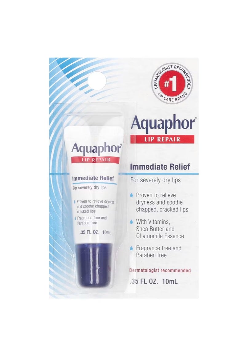 Aquaphor - Lip Repair Immediate Relief Fragrance Free 0.35 fl oz (10 ml) - Image 1