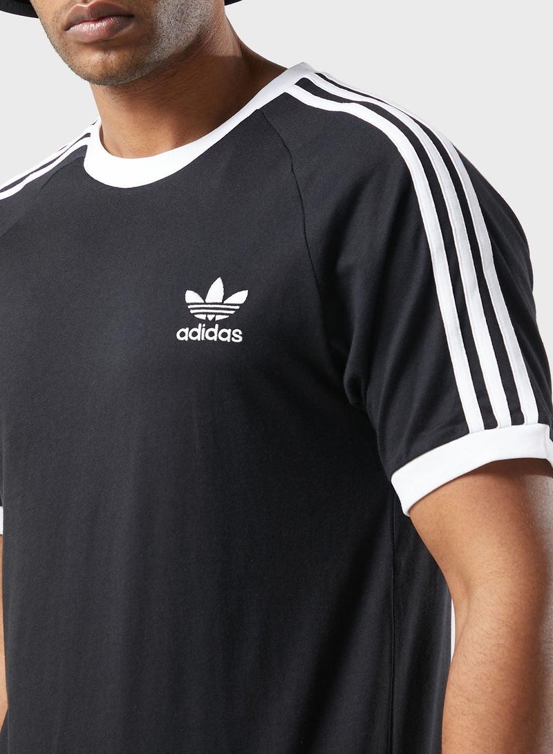 adidas Originals 3-STRIPES TEE Black Originals Men T-SHIRTS - Image 3