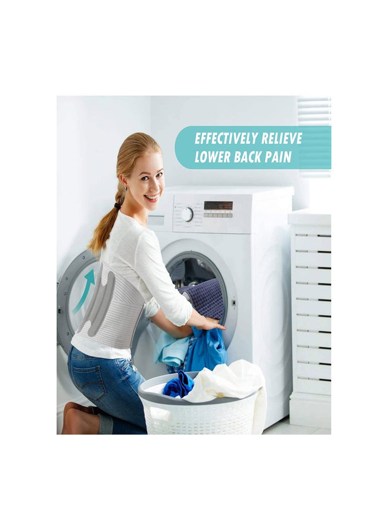 Adjustable Back Support Belt for Men and Women, Breathable Lumbar Brace for Lower Back Pain Relief, Ideal for Daily Activities, Scoliosis and Herniated Disc Support (XL) - Image 3