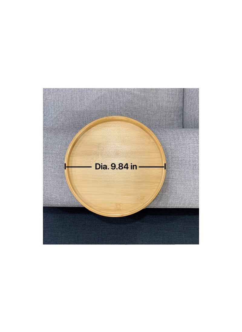 Sofa Tray Table Sofa Armrest Clip-On Tray Natural Bamboo Sofa Tray Practical TV Snack Tray for Remote Control Coffee Snacks