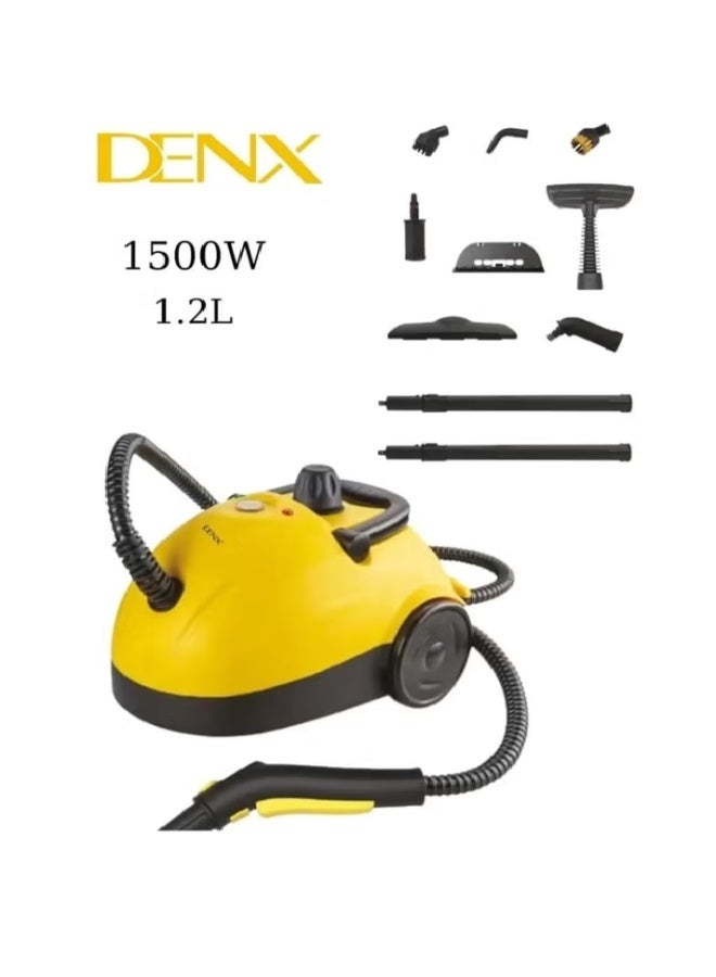 DENX Steam Cleaner DX2914, 1500W, 1.2L Water Tank | Deep Cleaning, Sanitizes Home, Multiple Attachments, Powerful 1500W Motor, 1.2L Capacity - Image 3