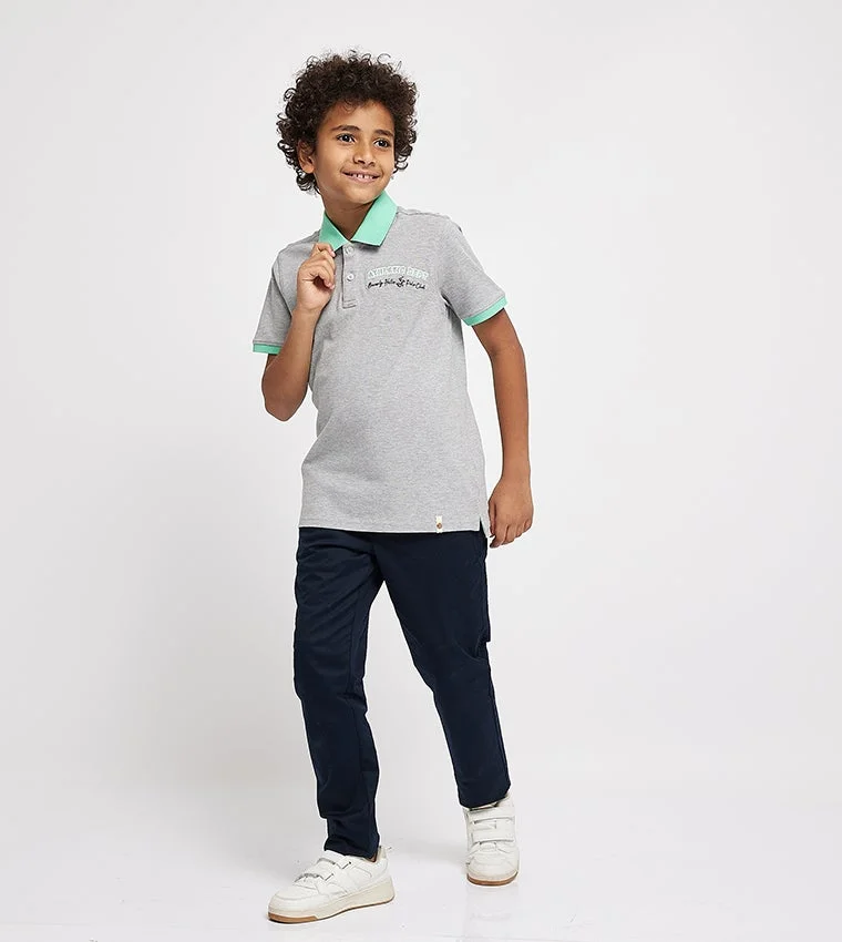 BEVERLY HILLS POLO CLUB  Logo Detail Short Sleeves Polo T-Shirt for Men | Best Price UAE