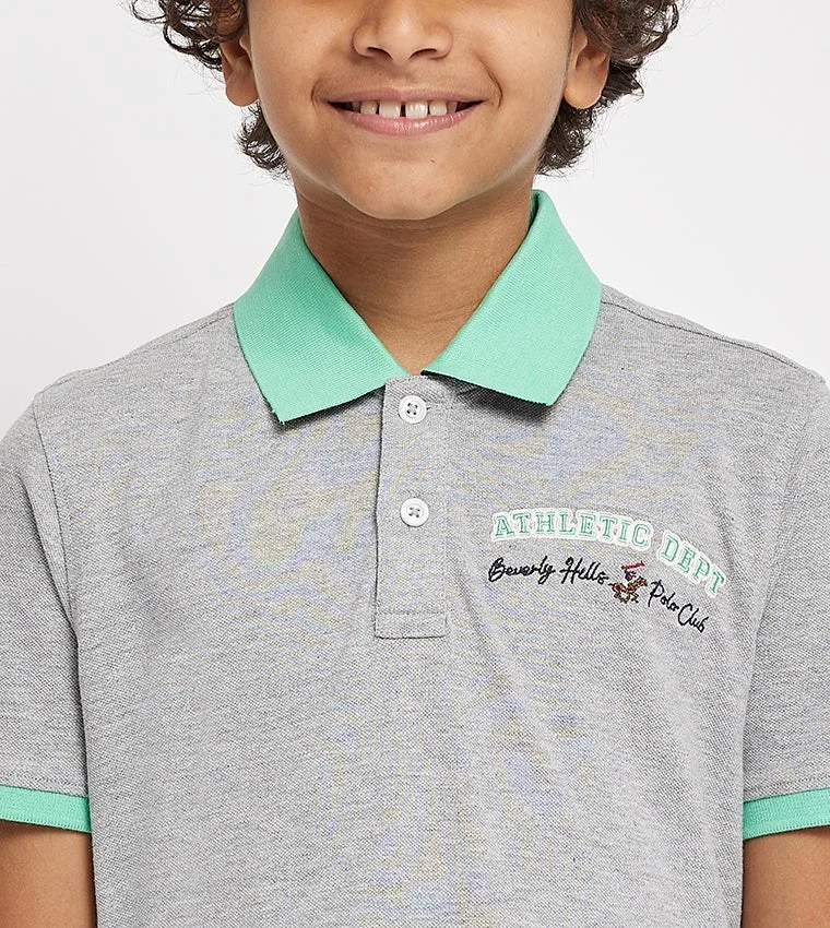 BEVERLY HILLS POLO CLUB  Logo Detail Short Sleeves Polo T-Shirt for Men | Best Price UAE