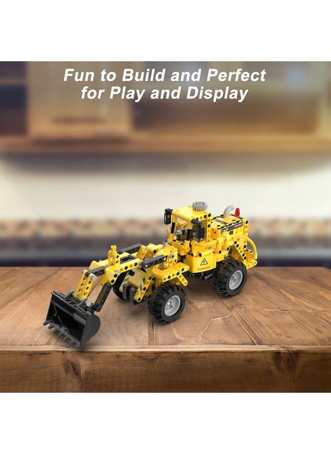 CaDA CaDA Construction Vehicle Building Toys - 693Pcs 2-in-1 Wheel Loader & Bulldozer Building Bricks Kit for Age 8-12 Boys Kids Birthday Gifts, STEM Engineering Car Building Blocks Set Model  - Image 4