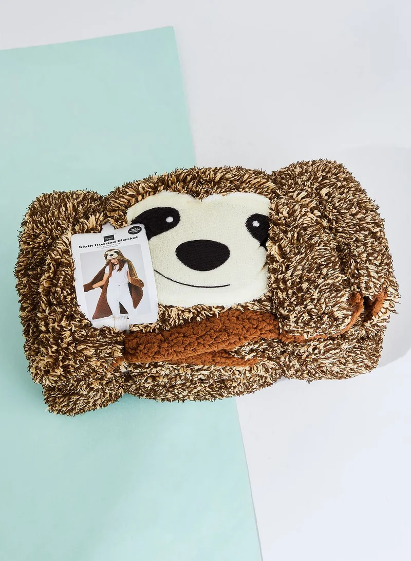 Typo Sloth Hooded Blanket