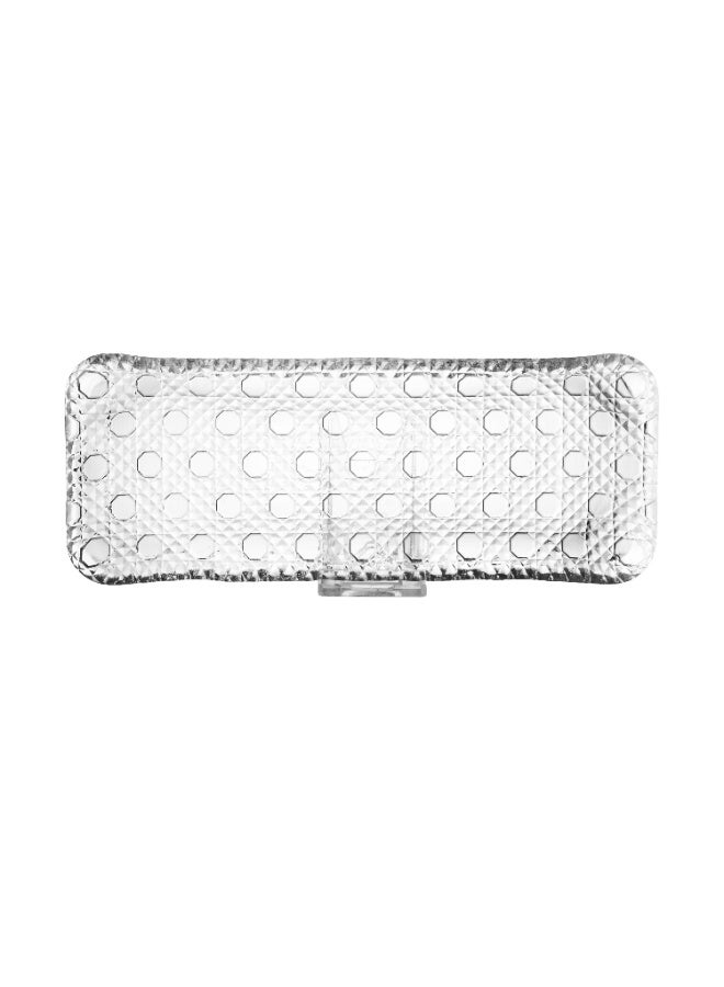 باساباش صحن للتقديم من الزجاج الصافي و الصناعة التركية مقاس 32*12سم - Image 2