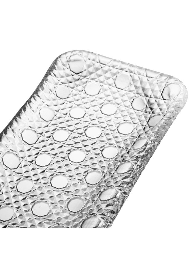 باساباش صحن للتقديم من الزجاج الصافي و الصناعة التركية مقاس 32*12سم - Image 1