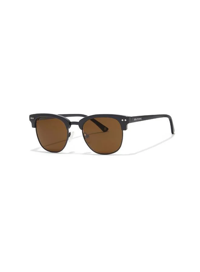 30Sundays Lumi,Men Sunglasses, Square Sunglasses, UV Protection: UV400 (Black,Brown)