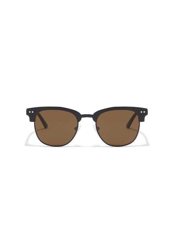 30Sundays Lumi,Men Sunglasses, Square Sunglasses, UV Protection: UV400 (Black,Brown) - Image 2