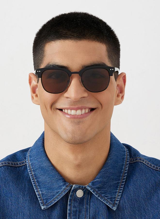 30Sundays Lumi,Men Sunglasses, Square Sunglasses, UV Protection: UV400 (Black,Brown) - Image 4