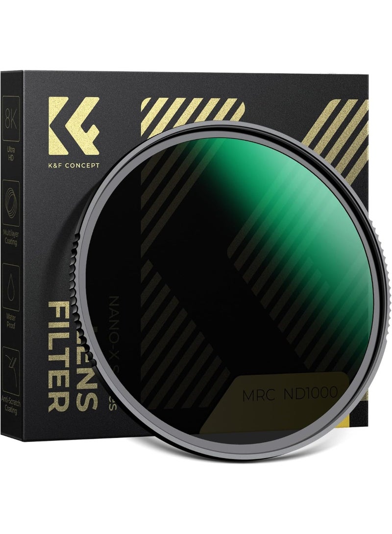 كيه آند إف كونسبت فلتر K&F Concept ND1000 (10-Stop Fixed ND) ND مع 28 فلتر عدسة كاميرا زجاجي متعدد الطبقات مقاوم للماء بتقنية AGC البصرية - للتصوير الفوتوغرافي ذي التعريض الطويل (سلسلة Nano-X) - Image 1