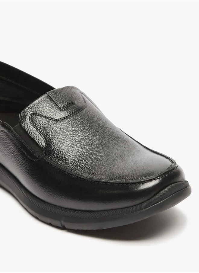 DUCHINI Men's Textured Slip-On Moccasins
