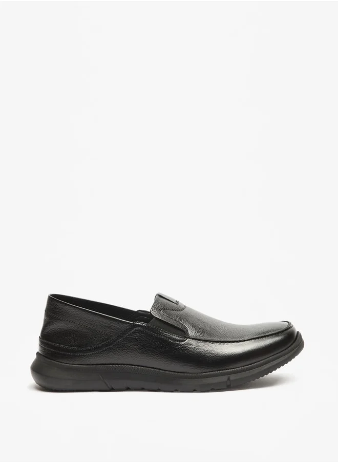 DUCHINI Men's Textured Slip-On Moccasins