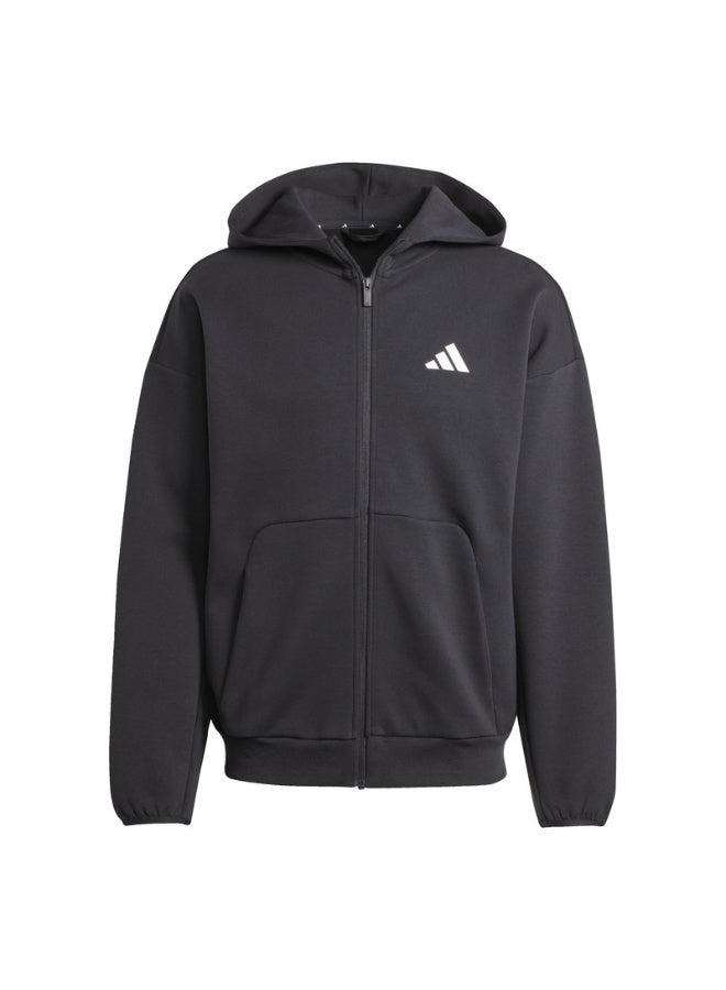 Adidas Adidas M Fi Sl Fz Black Training Track Tops For Men XS - Image 2