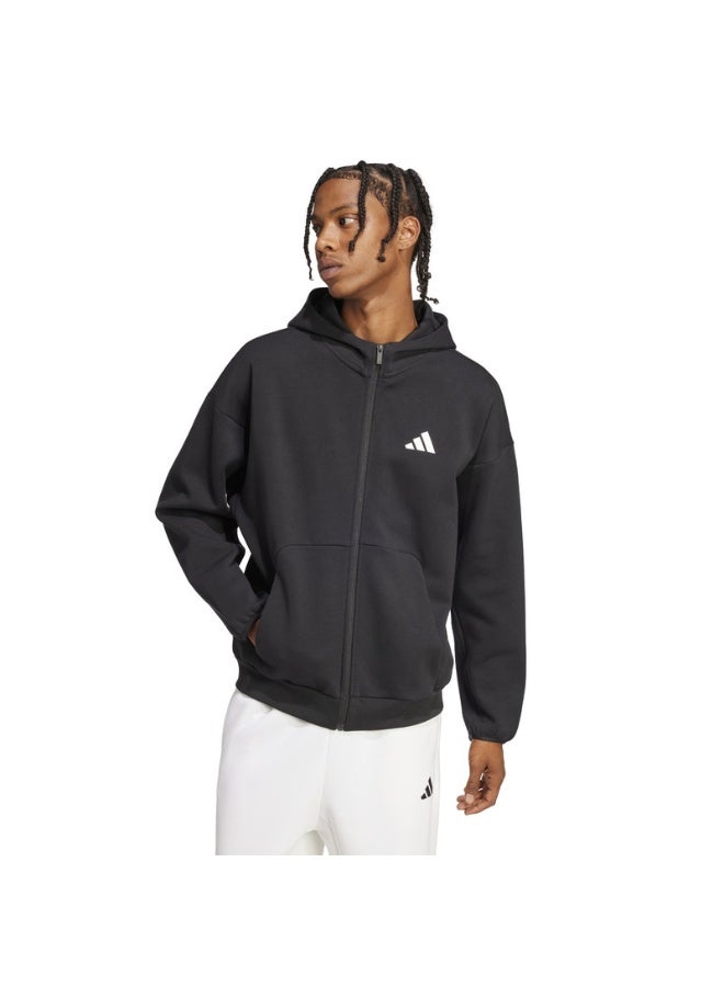 Adidas Adidas M Fi Sl Fz Black Training Track Tops For Men XS - Image 3