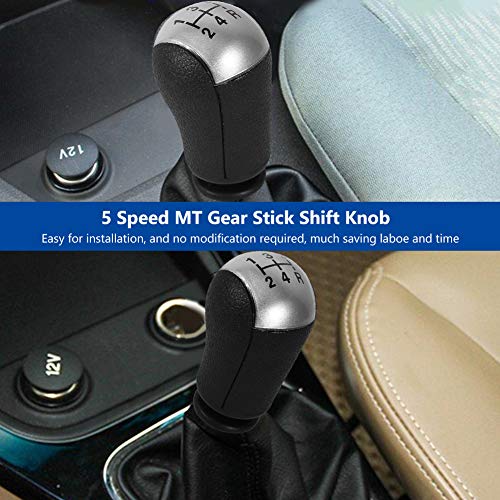 VGEBY Shift Knob, Car 5 Speed Shifter Knob Compatible for Focus Mondeo MK3 Mustang S-MAX Galaxy (Color : Gray) - Image 2
