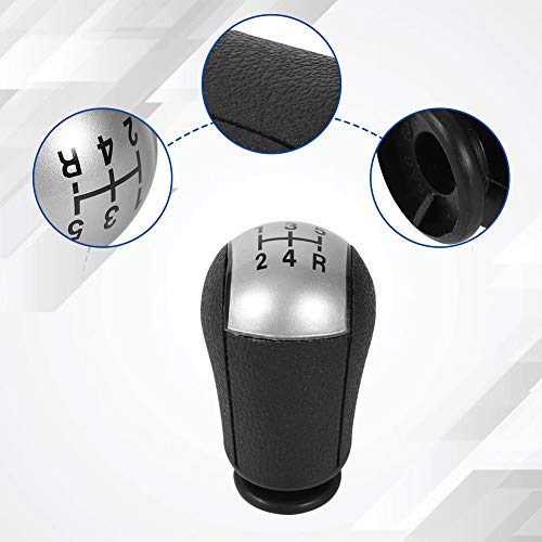 VGEBY Shift Knob, Car 5 Speed Shifter Knob Compatible for Focus Mondeo MK3 Mustang S-MAX Galaxy (Color : Gray) - Image 3