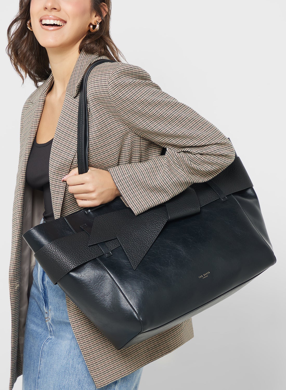 Ted Baker black Jimma Pu Large Tote Bag for Women | Best
