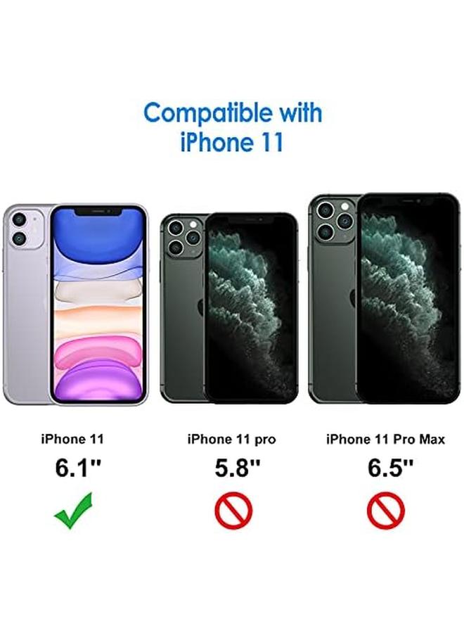 Jetech Screen Protector For Iphone 11 6.1 Inch With Camera Lens Protector Tempered Glass Film 2 Pack Each - Image 2