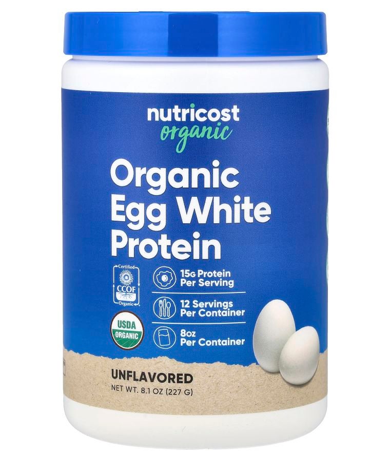 بروتين بياض البيض العضوي بدون نكهة 8.1 أونصة (227 جرام)