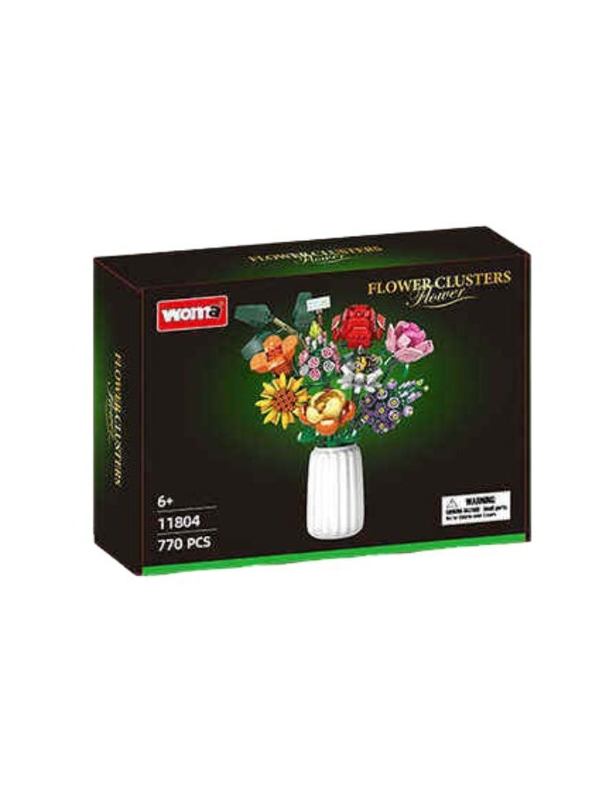 ووما سريع وسهل WOMA 11804 باوستاين بلومه كرييتف بيلدينغ بلوكس فلورز بوتانيكال موذرز داي جيف ست فلور بيلدينغ بلوك ست - Image 1