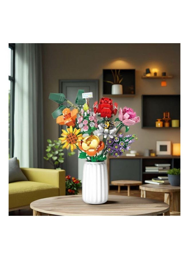 ووما سريع وسهل WOMA 11804 باوستاين بلومه كرييتف بيلدينغ بلوكس فلورز بوتانيكال موذرز داي جيف ست فلور بيلدينغ بلوك ست - Image 5