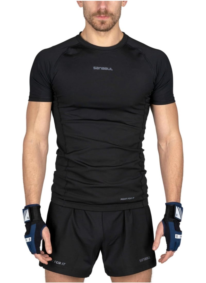 Sanabul  - Gel Hand Wraps for Boxing Gloves | MMA Muay Thai Kick Boxing Quick Wraps for Men & Women | Inner Boxing Hand Wrap for Gloves | Padded Knuckle Wrist Wrap (Navy/White) - Image 1