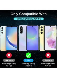 DUSALA 2 Pack Tempered Glass for Samsung Galaxy A36 5G Screen Protector, Anti-Scratch Case Friendly Clear HD Film  - Image 2