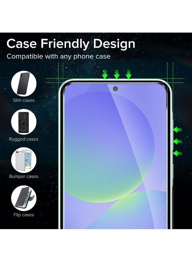 DUSALA 2 Pack Tempered Glass for Samsung Galaxy A36 5G Screen Protector, Anti-Scratch Case Friendly Clear HD Film - Image 4