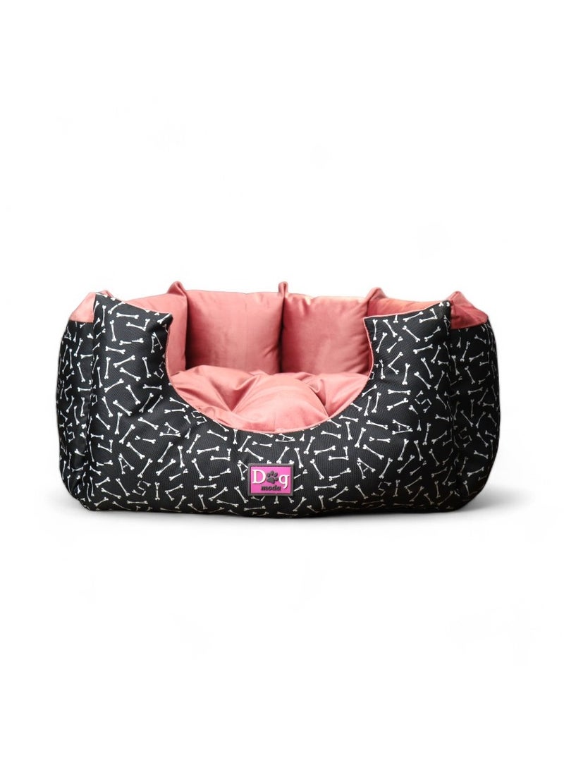Dodmoda Bone Pattern small Bed Black and Cashmere - Image 3