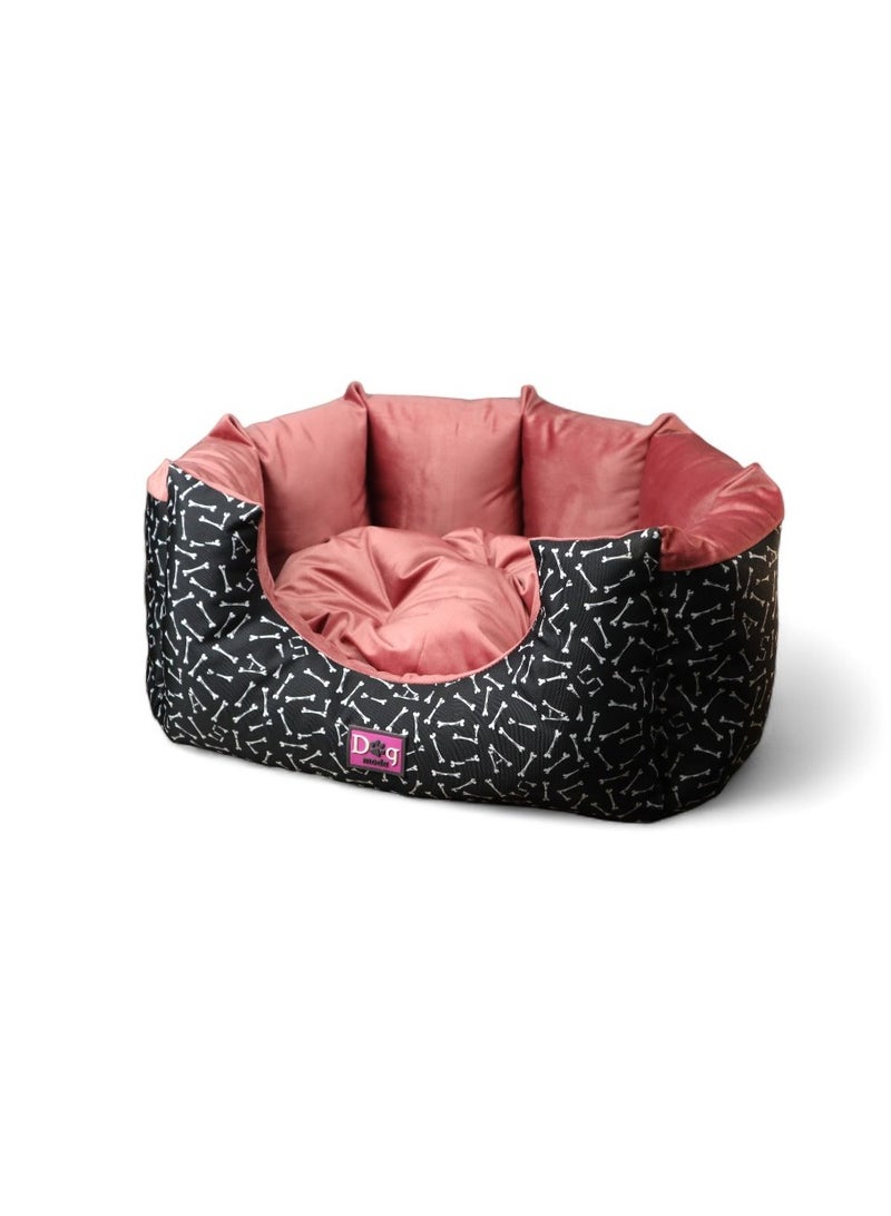 Dodmoda Bone Pattern small Bed Black and Cashmere - Image 2