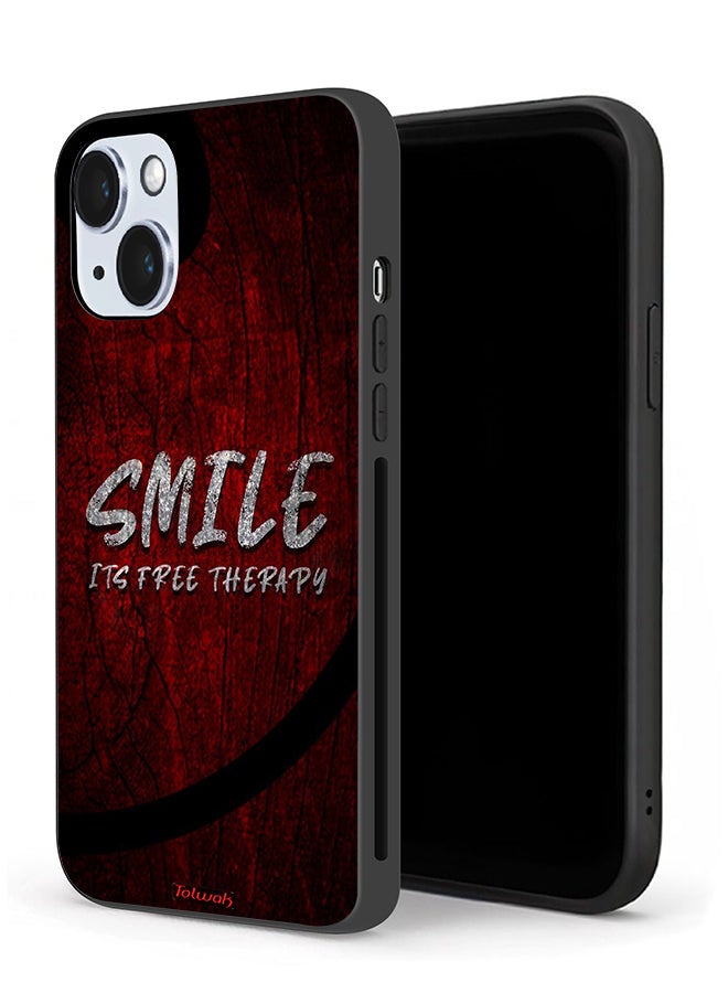 Tolwak Apple iPhone 14 Plus Protective Case Smile Its Free Therapy - Image 1