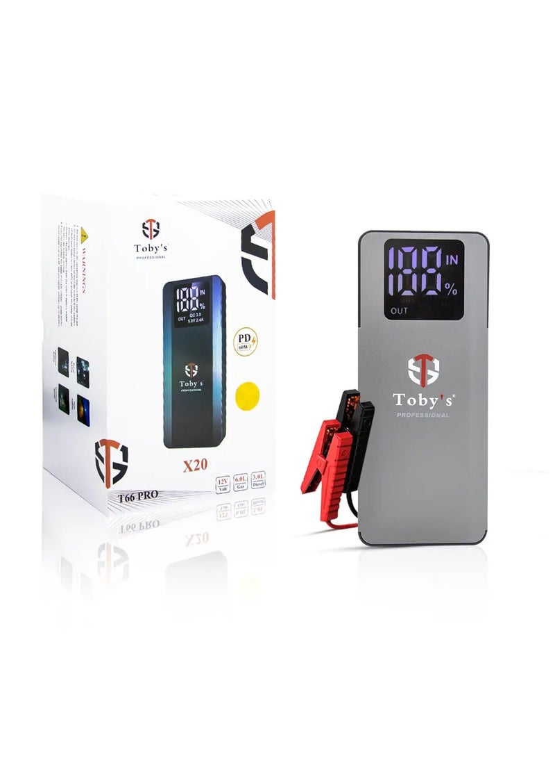توبيز مشغل بطارية للسيارات بسعة 16000 مللي أمبير و 59.2 واط في الساعة، بالإضافة إلى باور بانك للأجهزة الإلكترونية. - Image 1