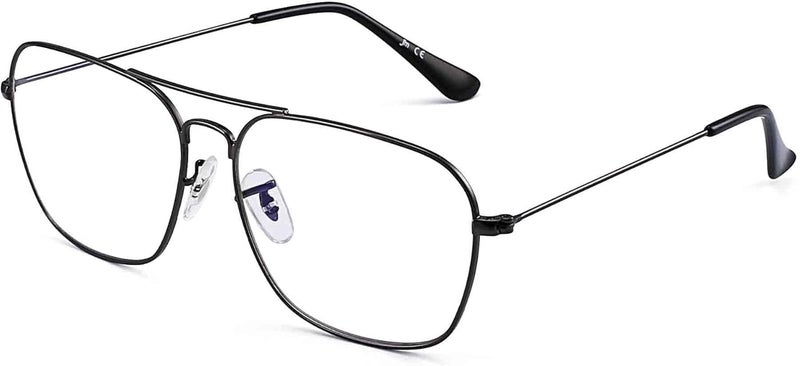 JM Aviator Blue Light Blocking Computer Glasses, Square Eye Protect Video Eyeglasses Anti Glare Men Women - Image 1
